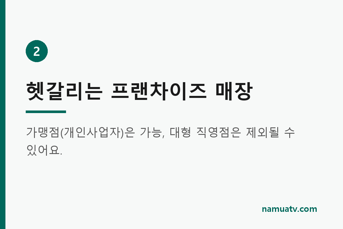 민생 회복 소비 쿠폰 2 차 사용 - 헷갈리는 프랜차이즈 매장