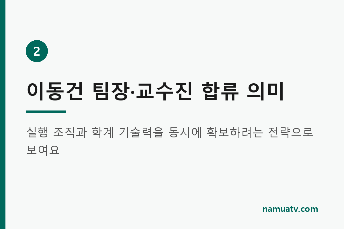 삼성 로봇패권 경쟁 승부 - 이동건 팀장·교수진 합류 의미