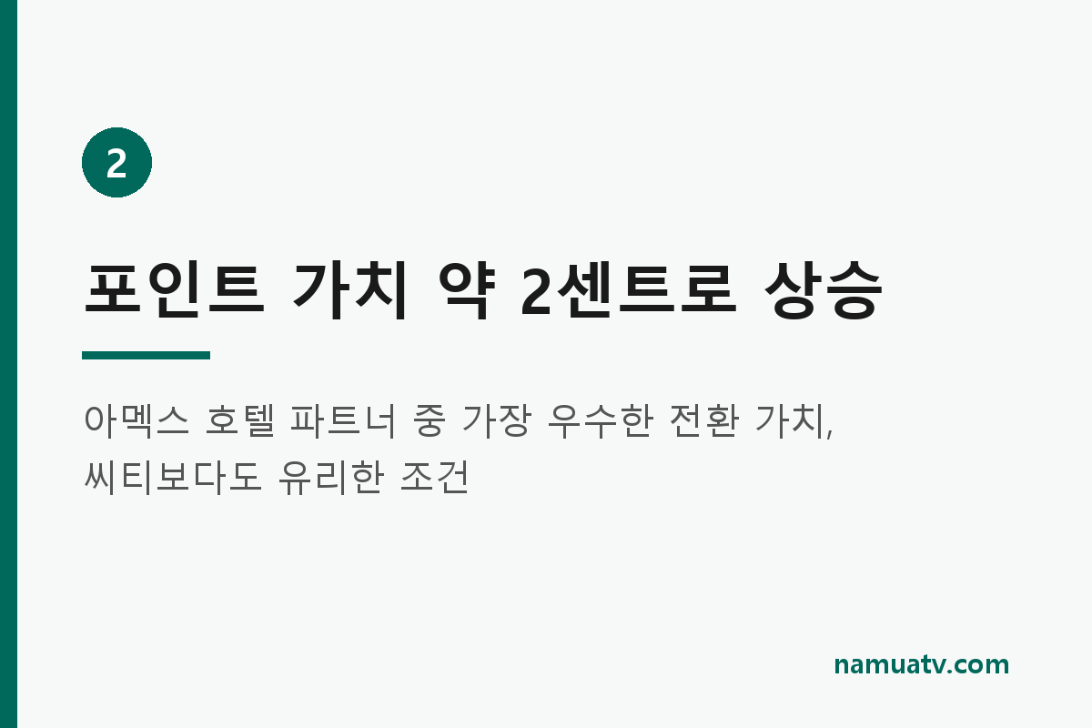 Amex adds Leading Hotels of the World as a transfer partner - 포인트 가치 약 2센트로 상승