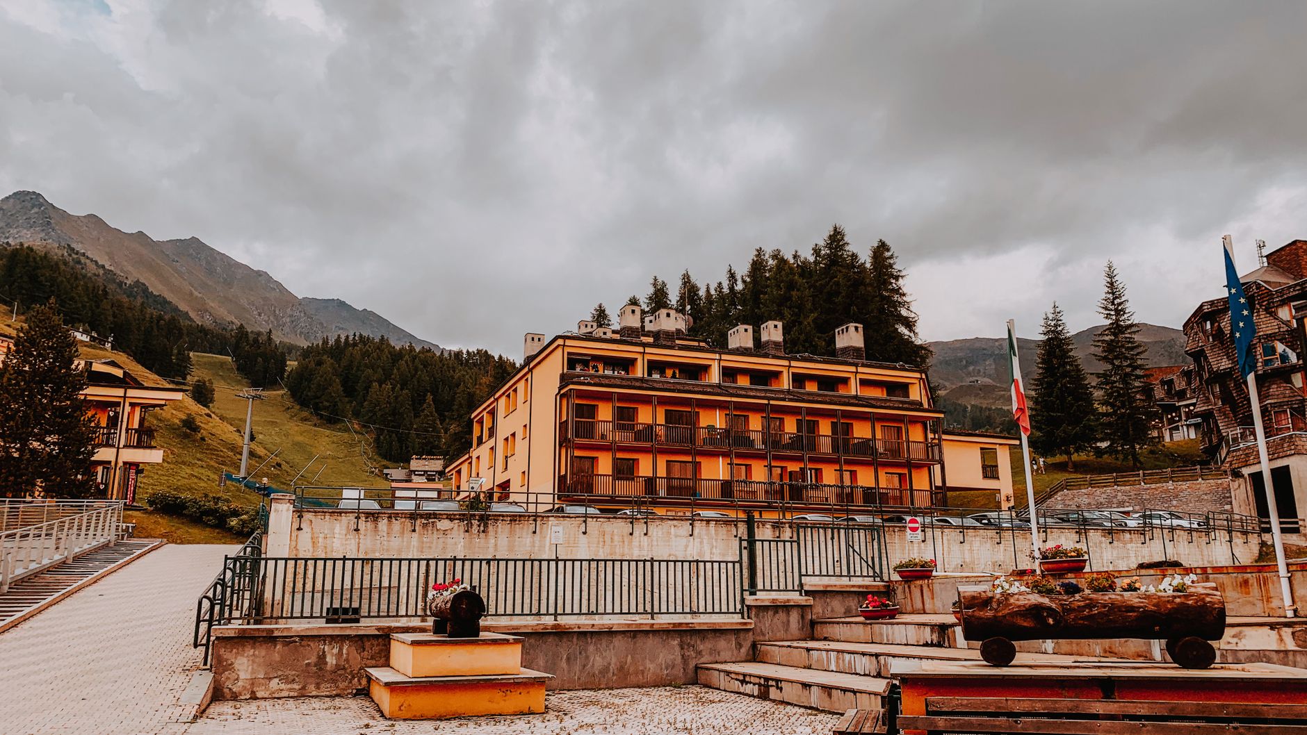 Review: Schgaguler Hotel (Marriott Design Hotels), South Tyrol (Fantastic!) - Castelrotto village Italy hotel terrace view